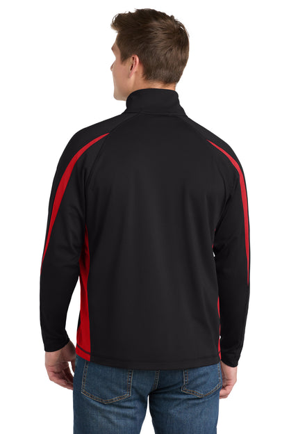 Sport-Tek Sport-Wick Stretch 1/4-Zip Colorblock Pullover. ST851