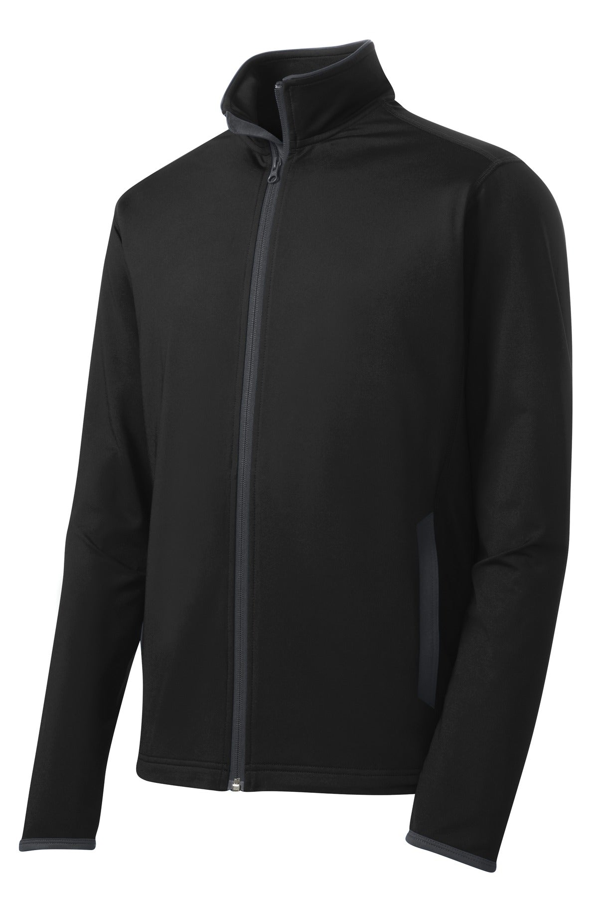 Sport-Tek Sport-Wick Stretch Contrast Full-Zip Jacket.  ST853