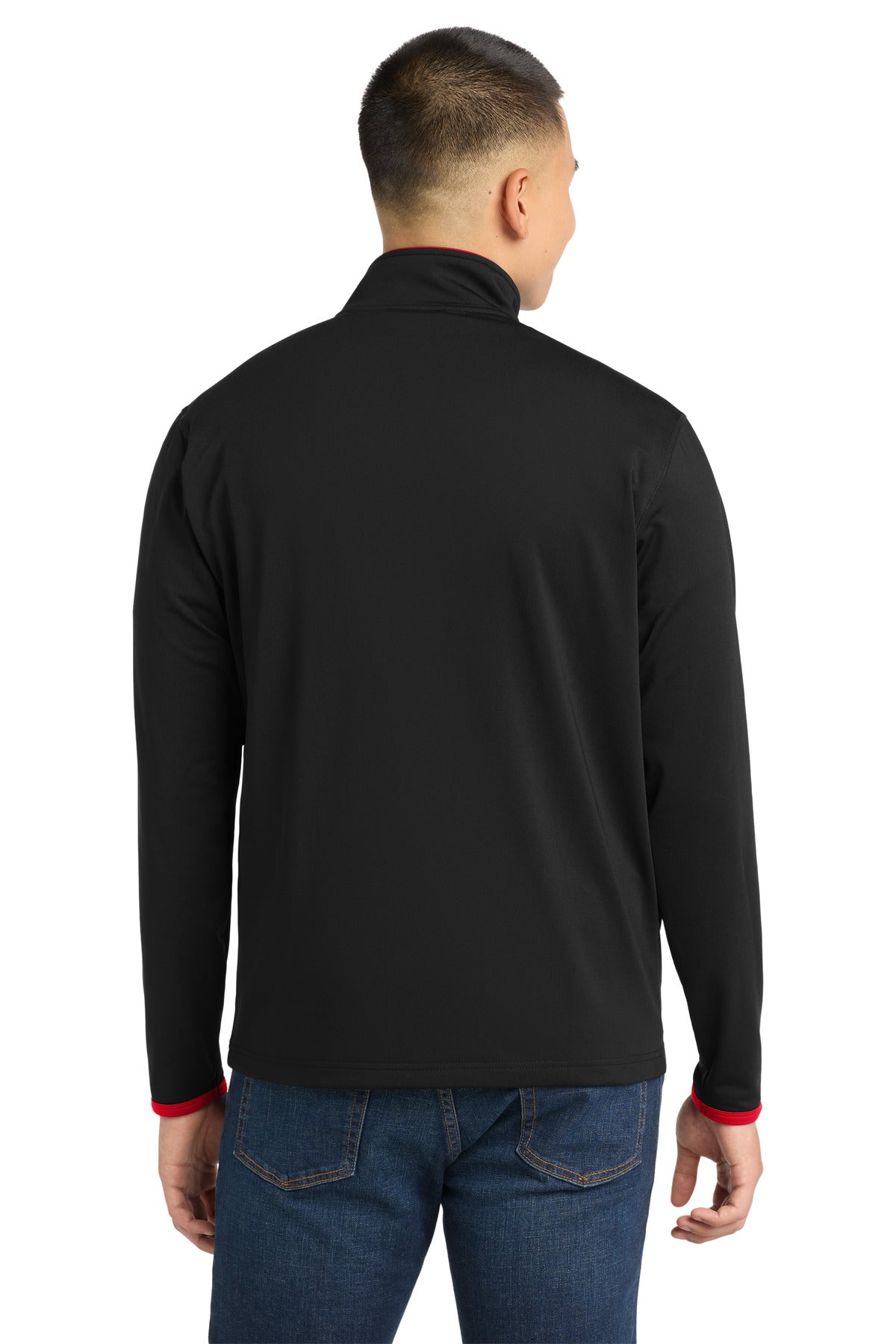 Sport-Tek Sport-Wick Stretch Contrast Full-Zip Jacket.  ST853