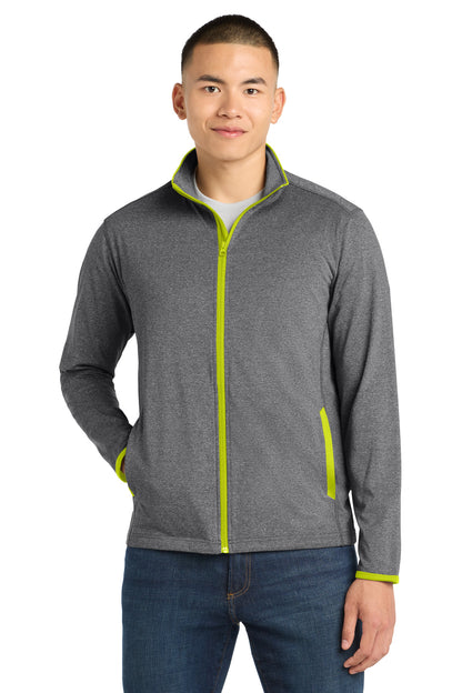 Sport-Tek Sport-Wick Stretch Contrast Full-Zip Jacket.  ST853