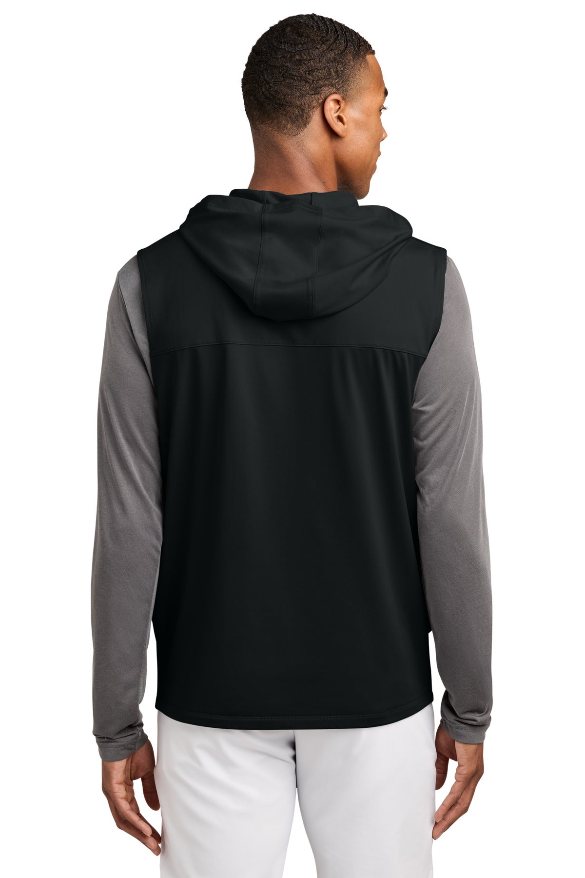 Sport-Tek Sport-Wick Stretch Sleeveless Hooded 1/4-Zip ST858