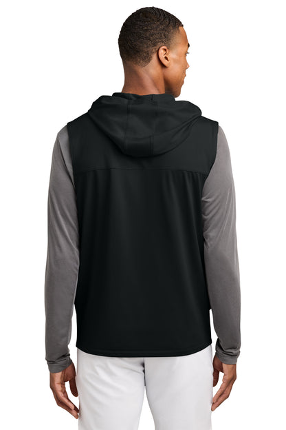 Sport-Tek Sport-Wick Stretch Sleeveless Hooded 1/4-Zip ST858