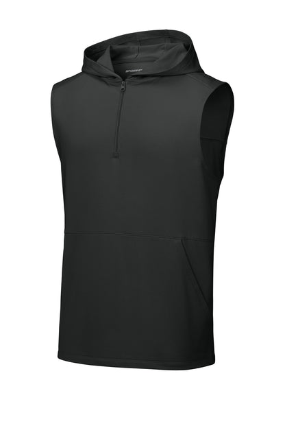 Sport-Tek Sport-Wick Stretch Sleeveless Hooded 1/4-Zip ST858