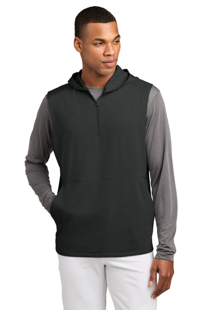 Sport-Tek Sport-Wick Stretch Sleeveless Hooded 1/4-Zip ST858