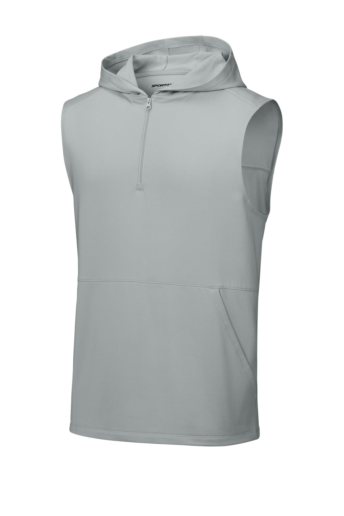 Sport-Tek Sport-Wick Stretch Sleeveless Hooded 1/4-Zip ST858