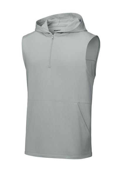 Sport-Tek Sport-Wick Stretch Sleeveless Hooded 1/4-Zip ST858