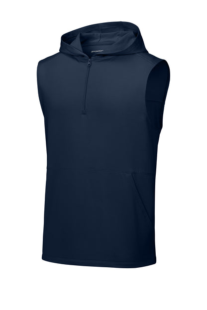 Sport-Tek Sport-Wick Stretch Sleeveless Hooded 1/4-Zip ST858