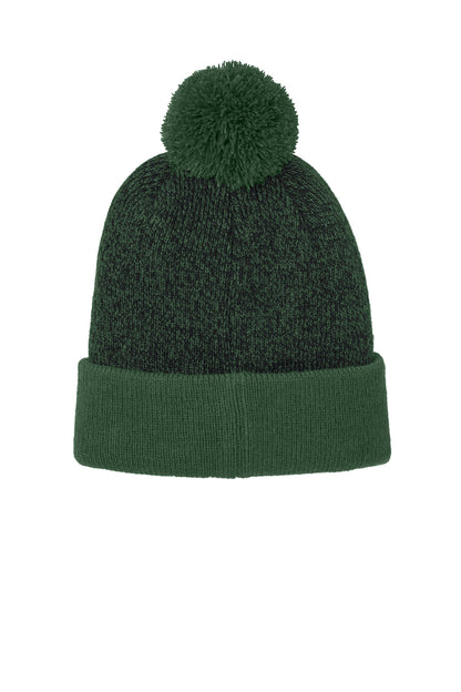 Sport-Tek Halftime Heather Pom Beanie STC68