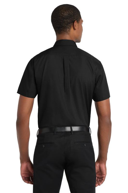 Port Authority Short Sleeve Carefree Poplin Shirt. W101