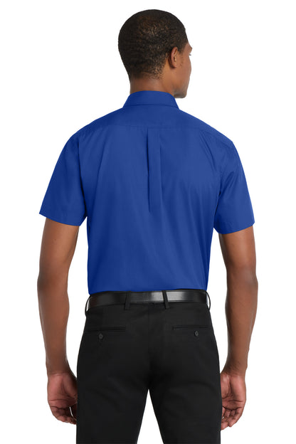 Port Authority Short Sleeve Carefree Poplin Shirt. W101