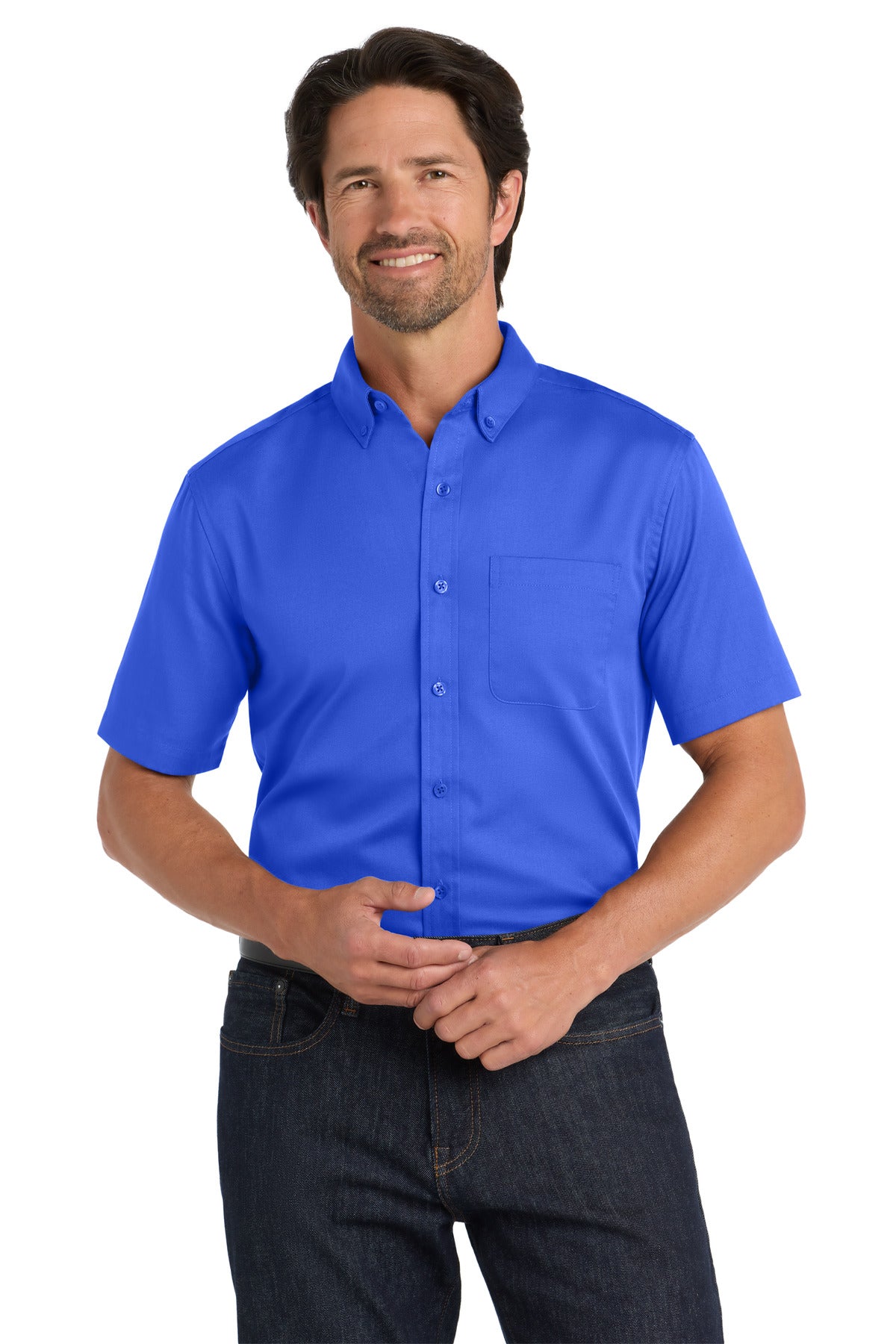 Port Authority Short Sleeve SuperPro React Twill Shirt. W809