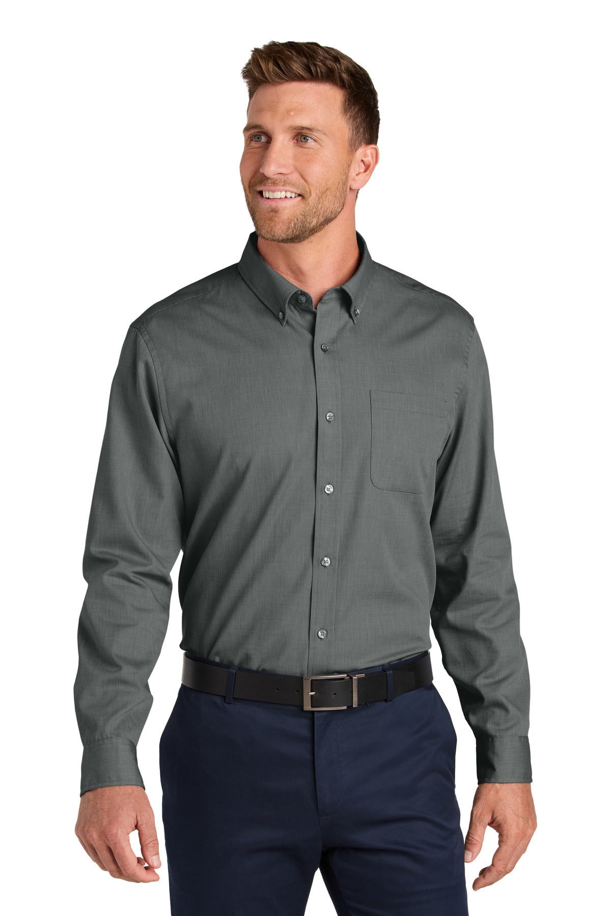 Port Authority Long Sleeve Nailhead Easy Care Shirt W816