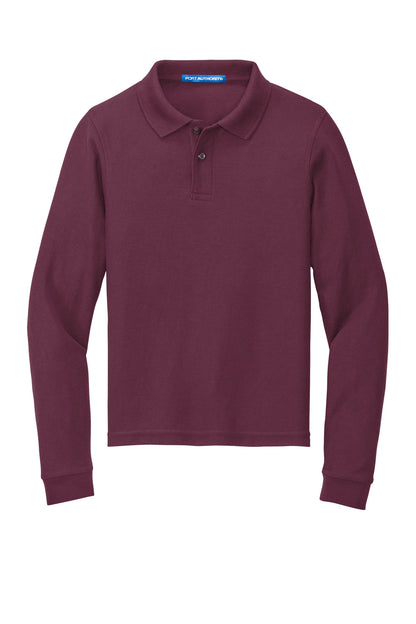 Port Authority Youth Long Sleeve Silk Touch Polo.  Y500LS