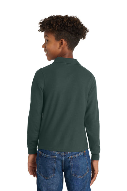 Port Authority Youth Long Sleeve Silk Touch Polo.  Y500LS