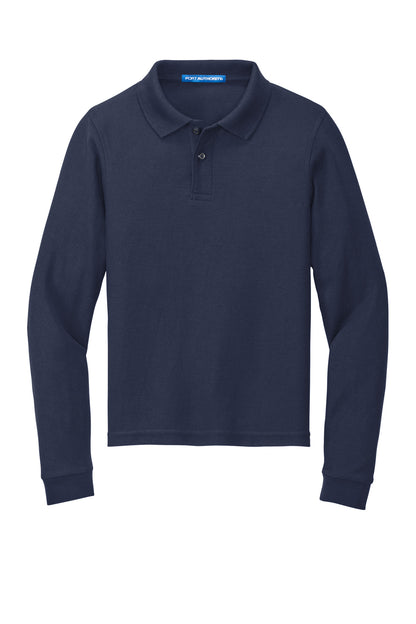 Port Authority Youth Long Sleeve Silk Touch Polo.  Y500LS