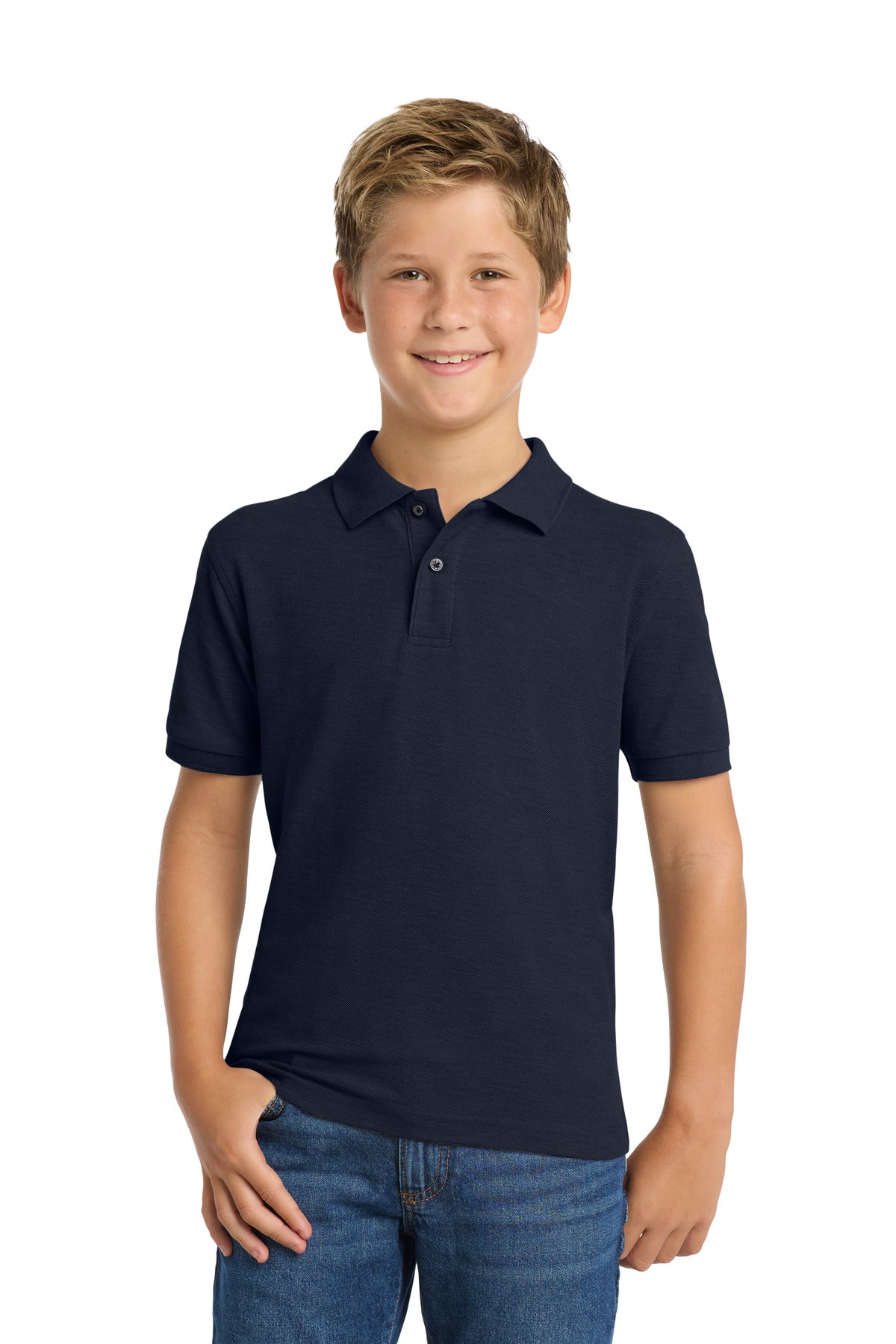 Port Authority Youth Silk Touch Polo.  Y500