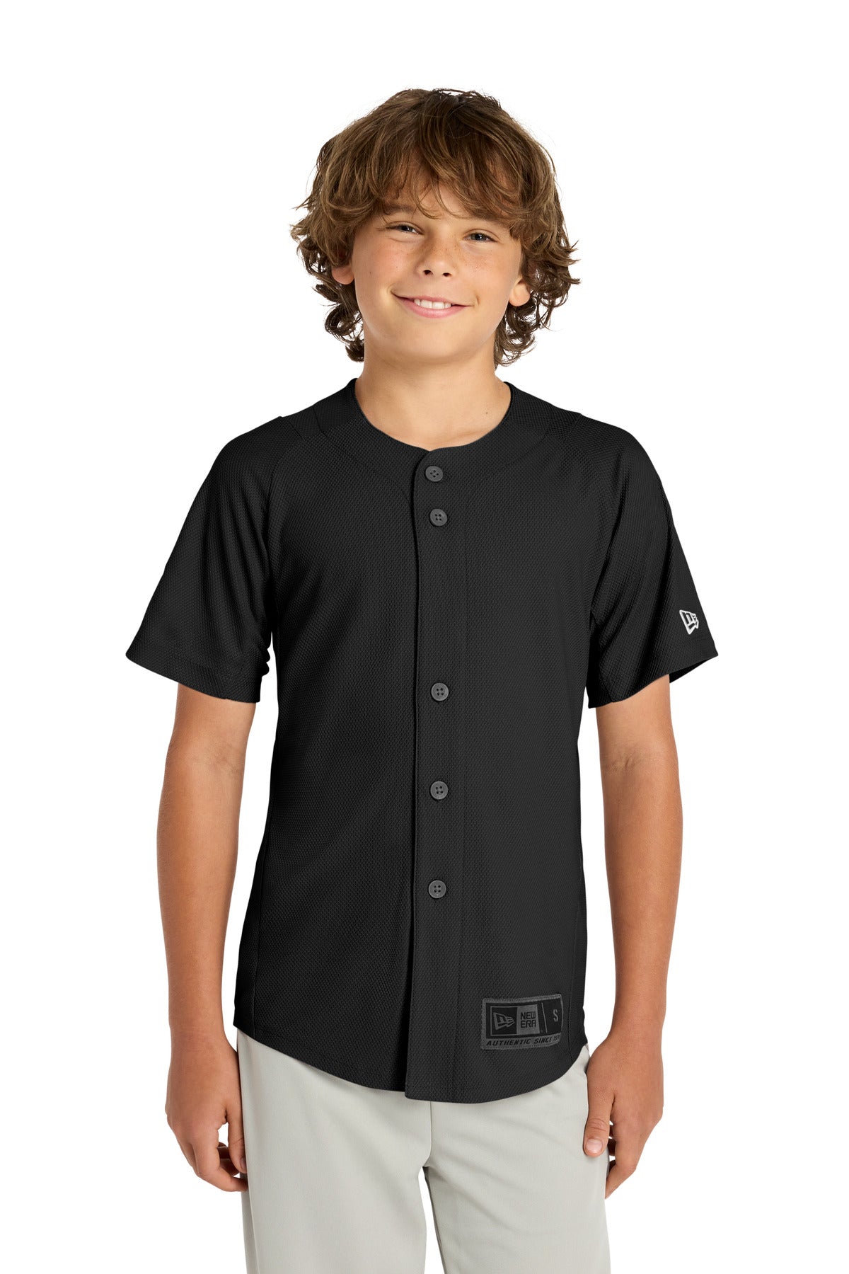 New Era  Youth Diamond Era Full-Button Jersey. YNEA220