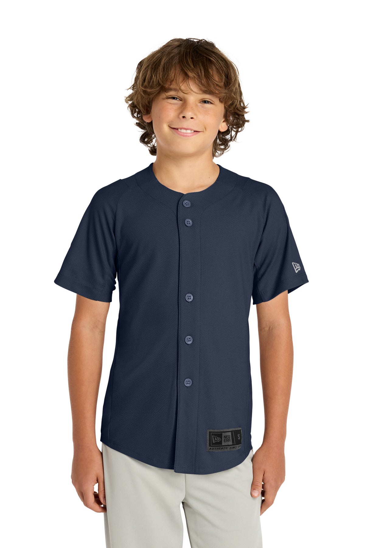New Era  Youth Diamond Era Full-Button Jersey. YNEA220