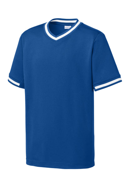 Sport-Tek Youth Tough Mesh V-Neck Baseball Jersey YST221