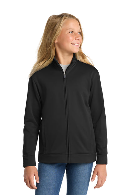 Sport-Tek Youth Sport-Wick Fleece Full-Zip Jacket.  YST241