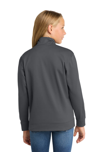 Sport-Tek Youth Sport-Wick Fleece Full-Zip Jacket.  YST241