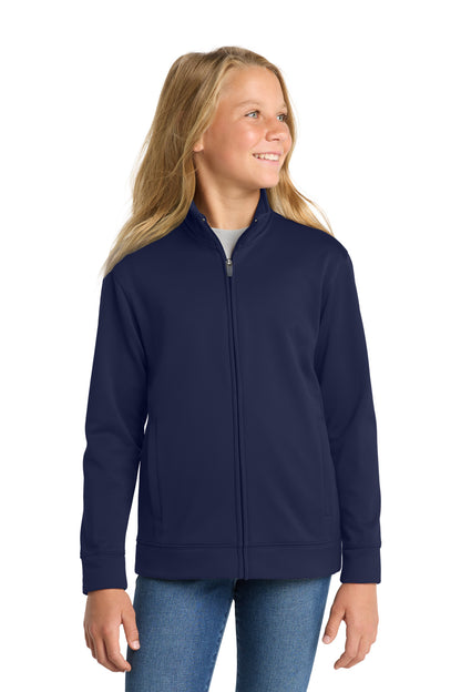 Sport-Tek Youth Sport-Wick Fleece Full-Zip Jacket.  YST241