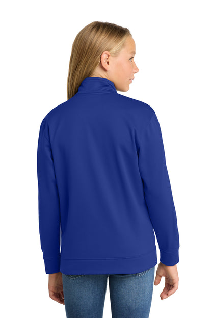 Sport-Tek Youth Sport-Wick Fleece Full-Zip Jacket.  YST241