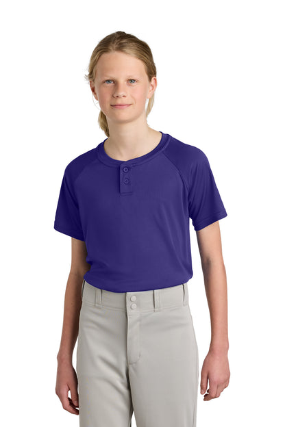 Sport-Tek Youth PosiCharge Competitor 2-Button Henley YST359