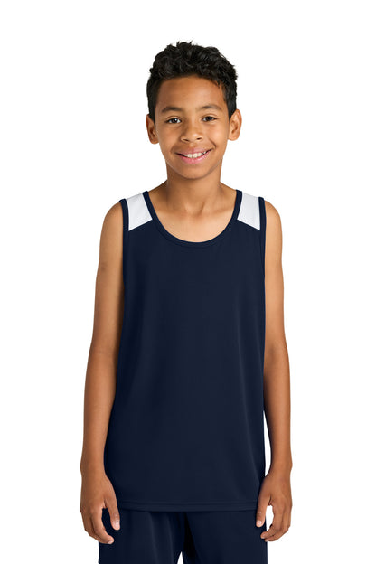 Sport-Tek Youth Club Track Tank YST446