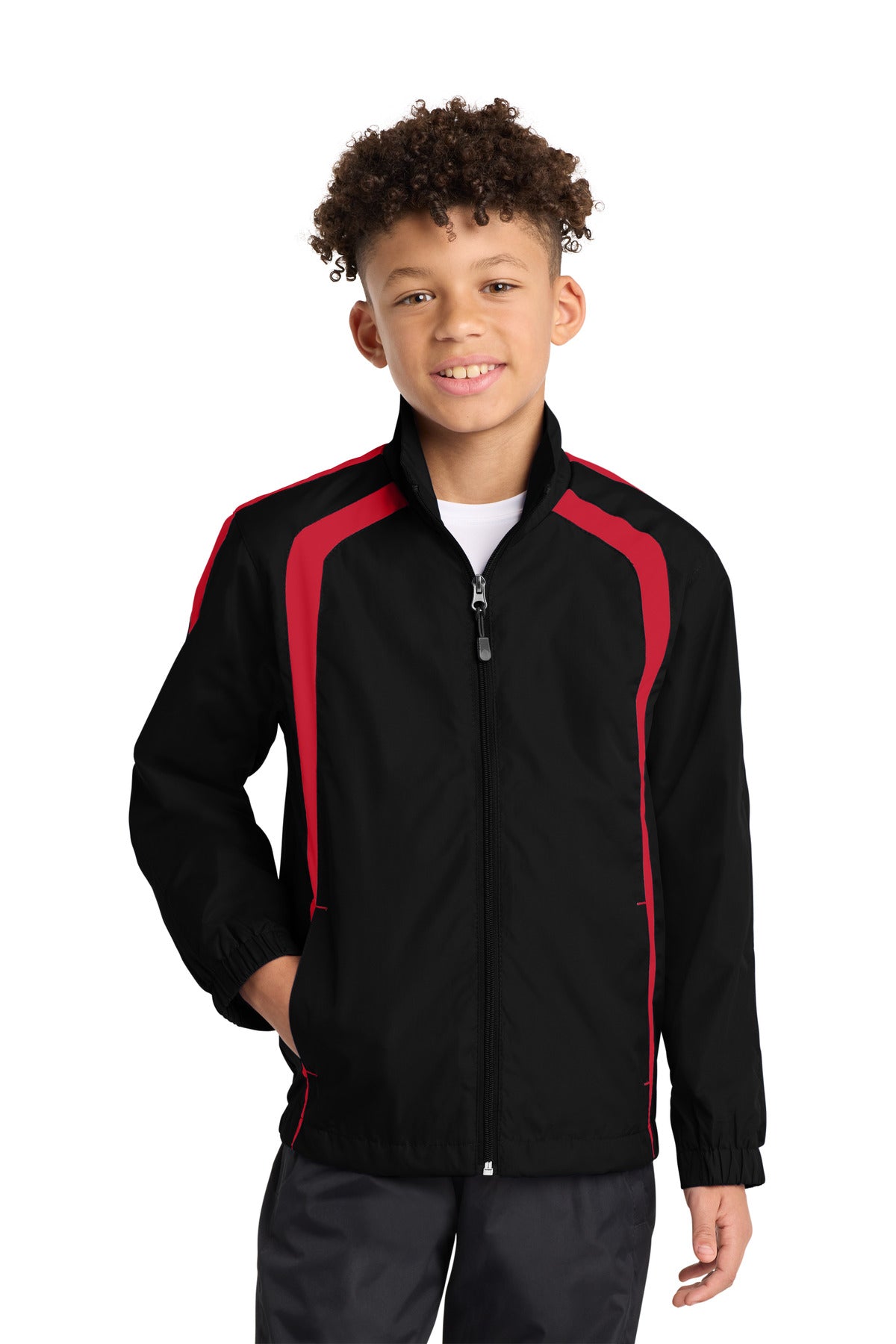 Sport-Tek Youth Colorblock Raglan Jacket. YST60