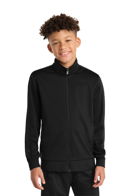 Sport-Tek  Youth Tricot Sleeve Stripe Track Jacket. YST94