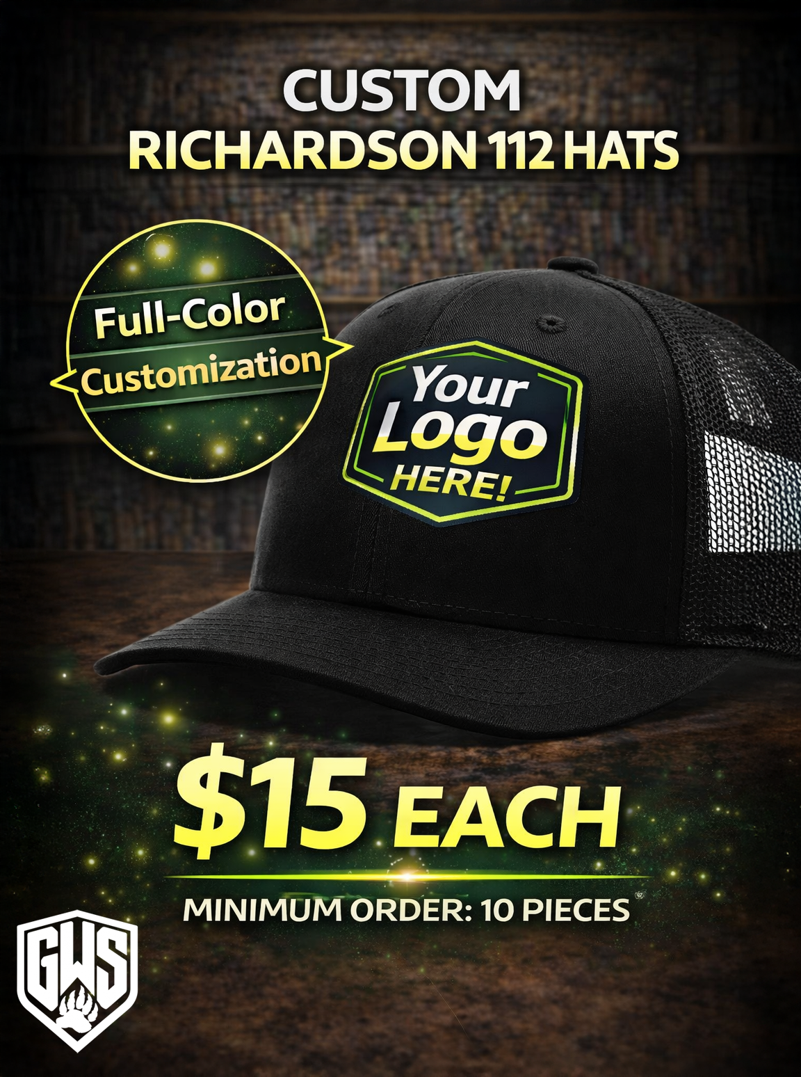 Custom Richardson 112 Hats – Full-Color Logo Printing